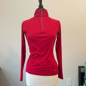 Bright Red Zip Turtleneck Underlayer